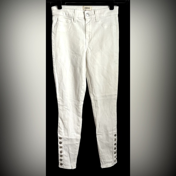 NWOT L’AGENCE Piper High Rise Skinny Jeans- White/ Size 25 - Picture 2 of 9